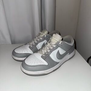 Nike Gray and White Dunks